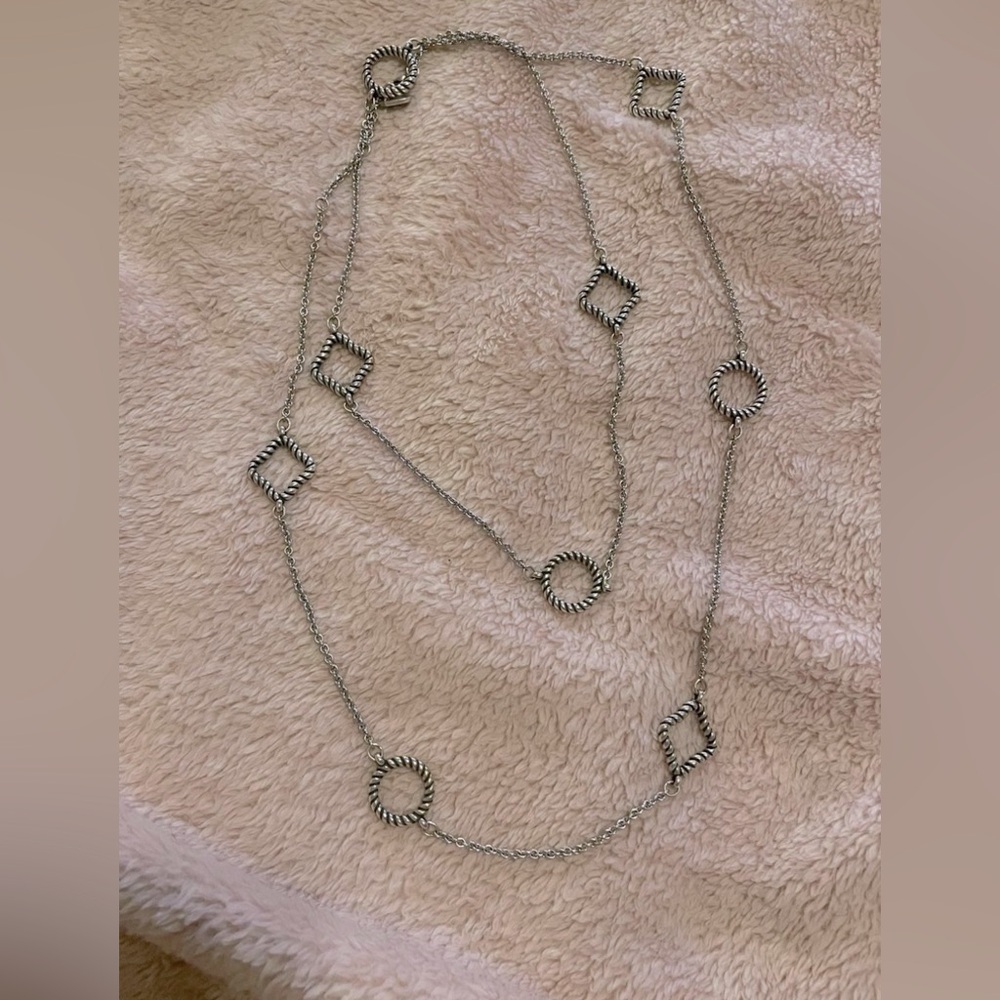 Twisted Rope Circles and Squares necklace